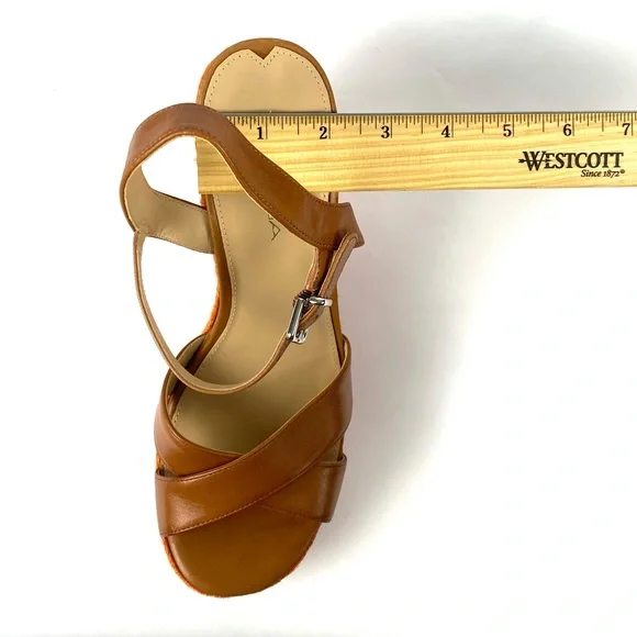 NWT Via Spiga Evelina Espadrille Wedge Platform Pink Orange Sandals, Size 8.5 - Picture 14 of 15